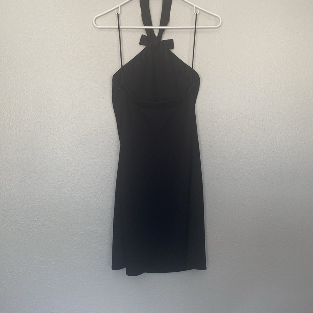 Black halter mini dress - Picture 2 of 4